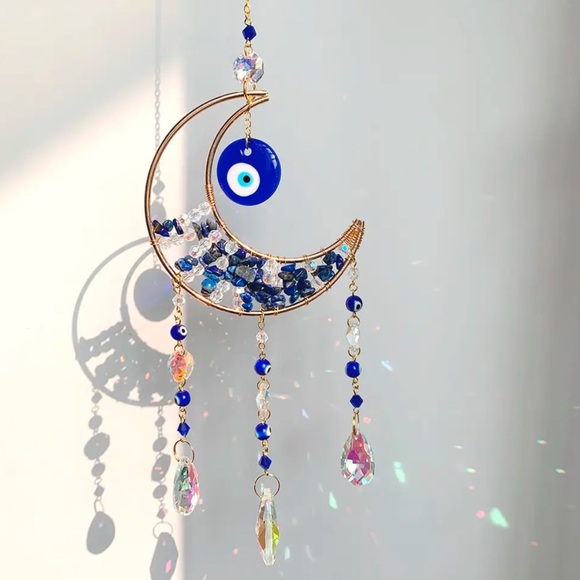 Magic Moon Other - 🔥Last One🔥Evil Eye + Lapis Lazuli Crystal Sun Catcher